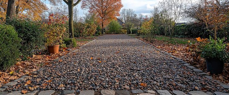 Crushed Limestone Garden Path